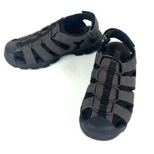 Skechers Relaxed Fit Sandals Mens SZ 8 Brown Closed Toe Hiking Outdoors Durable